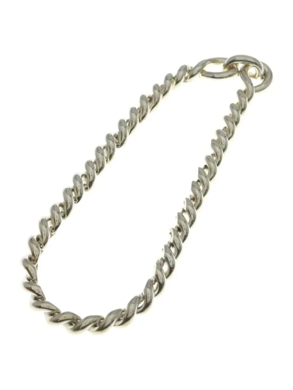 Hermes Torsade Bottleneck Necklace Silver